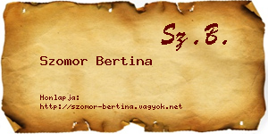 Szomor Bertina névjegykártya